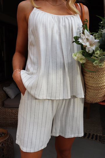 Liberté - Neo Strap Top - Nature Pinstripe